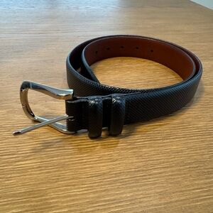 Men's Black Leather Belt - Size 31